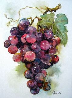 Grape bunch Painting by Irina Yaresko | Saatchi Art