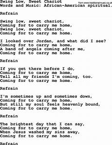 swing low lyrics funeral hymn swing low sweet chariot lyrics and pdf swing low lyrics funeral hymn swing low sweet chariot lyrics and pdf