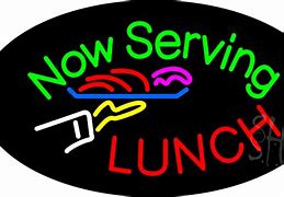 Image result for Neon Pink Lunch Sign