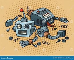 Image result for Broken Robot Cartoon