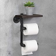 Image result for Black Wall Mounted Toilet Paper Holder