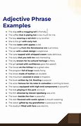 Image result for Adjective Phrase