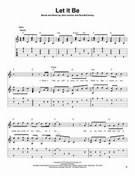 Image result for Let It Be Guitar Chords and Lyrics