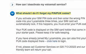Image result for Lycamobile PUK Code