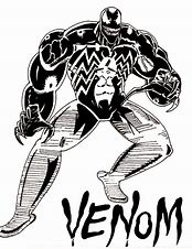 Image result for Venom Black and White Art