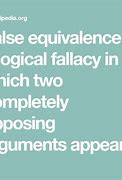 Image result for False Equivalence Arguments