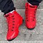 Image result for Red Jordan 13 Sneakers PNG