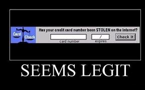 Image result for Credit Card Scam Meme