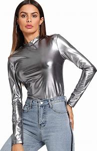 Image result for Metallic Silver Shirt