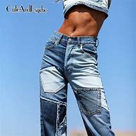 Image result for Baggy Jeans with Patches