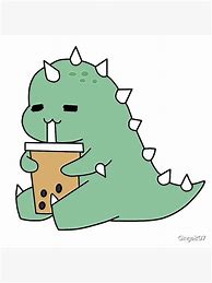 Image result for Dinosaur Drinking Boba AirPod Case