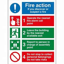 Image result for Fire Safety Signage