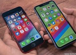 Image result for iPhone SE vs XR in Hand