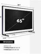 Image result for 65 Inch TV Measurements