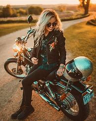 Image result for Woman Motorcycle Outfit