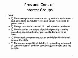 Image result for Pros and Cons of Interest Groups