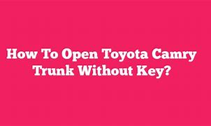 Image result for Toyota Camry ACV30 Trunk