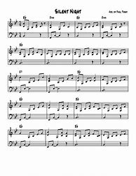 Image result for Silent Night Hymn Sheet Music