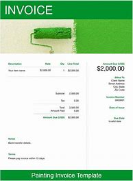 Image result for Painting Company Invoice Template
