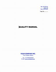 Image result for Quality Manual Template