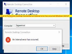 Image result for Remote Desktop Connection Error