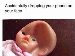 Image result for Phone Falling On Face Meme