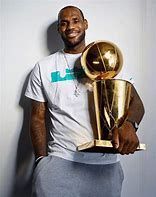 Image result for LeBron James Holding NBA Trophy