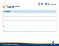 Image result for Smart Recovery Hierarchy of Values Worksheet