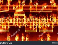 Image result for Music Notes On Fire