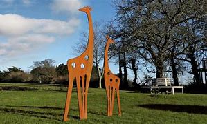 Image result for Metal Giraffe Sculpture Garden