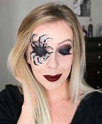 Image result for Red and Black Spider Makeup Halloween