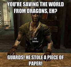 Image result for role playing memes skyrim