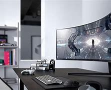 Image result for 42 Inch Curved Monitor On Desk