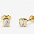 Image result for Emerald Cut Diamond Earrings