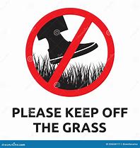 Image result for Image of Keep Off Grass Foot