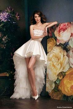 Bridal froufrou | Mullet wedding dresses, Wedding dresses high low, Short wedding dress