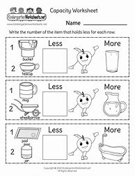 Image result for Capacity Fun Worksheets