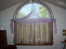 Image result for Curtains Over Half Moon Window