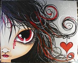 Image result for Ink Painting Broken Heart
