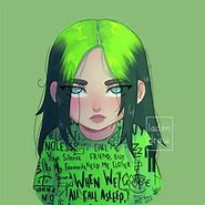 Image result for Billie Eilish Drawings Easy Anime