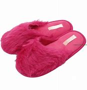 Image result for Pink Fuzzy Slippers for Women