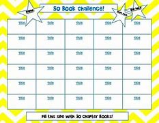 Image result for 50 Book Challenge Sheet