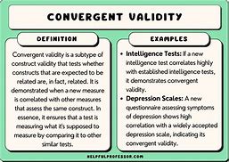 Image result for Convergent Validity
