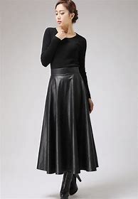 Image result for Black Leather Skirt