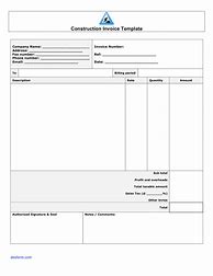 Image result for Construction Invoice Template PDF