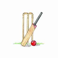 Image result for Cricket Bat and Stumps Sketch Template