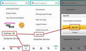 Image result for How to Log Out of Amazon Phone App