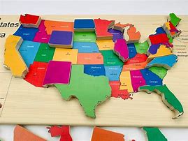 Image result for United States Wood Map Puzzle