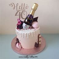 Image result for Pink Champagne Bottle Cake Topper