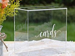 Image result for Acrylic Wedding Card Box